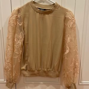 Express lace sleeves blouse.  Size XXS